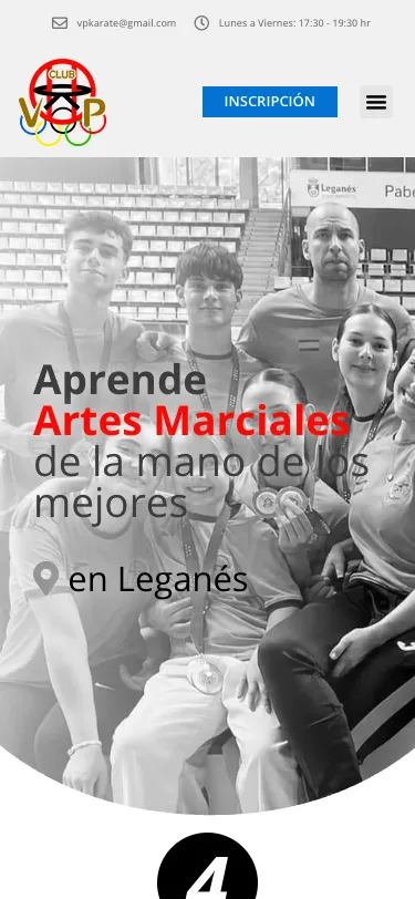 Portada del club en un móvil.