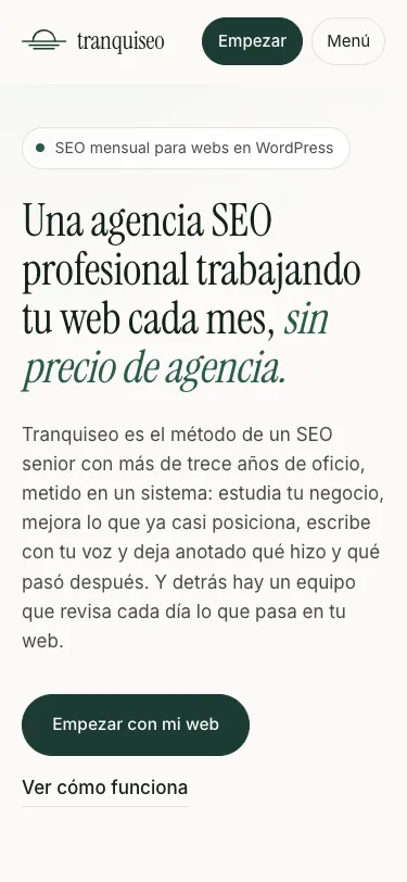 Portada en un móvil.