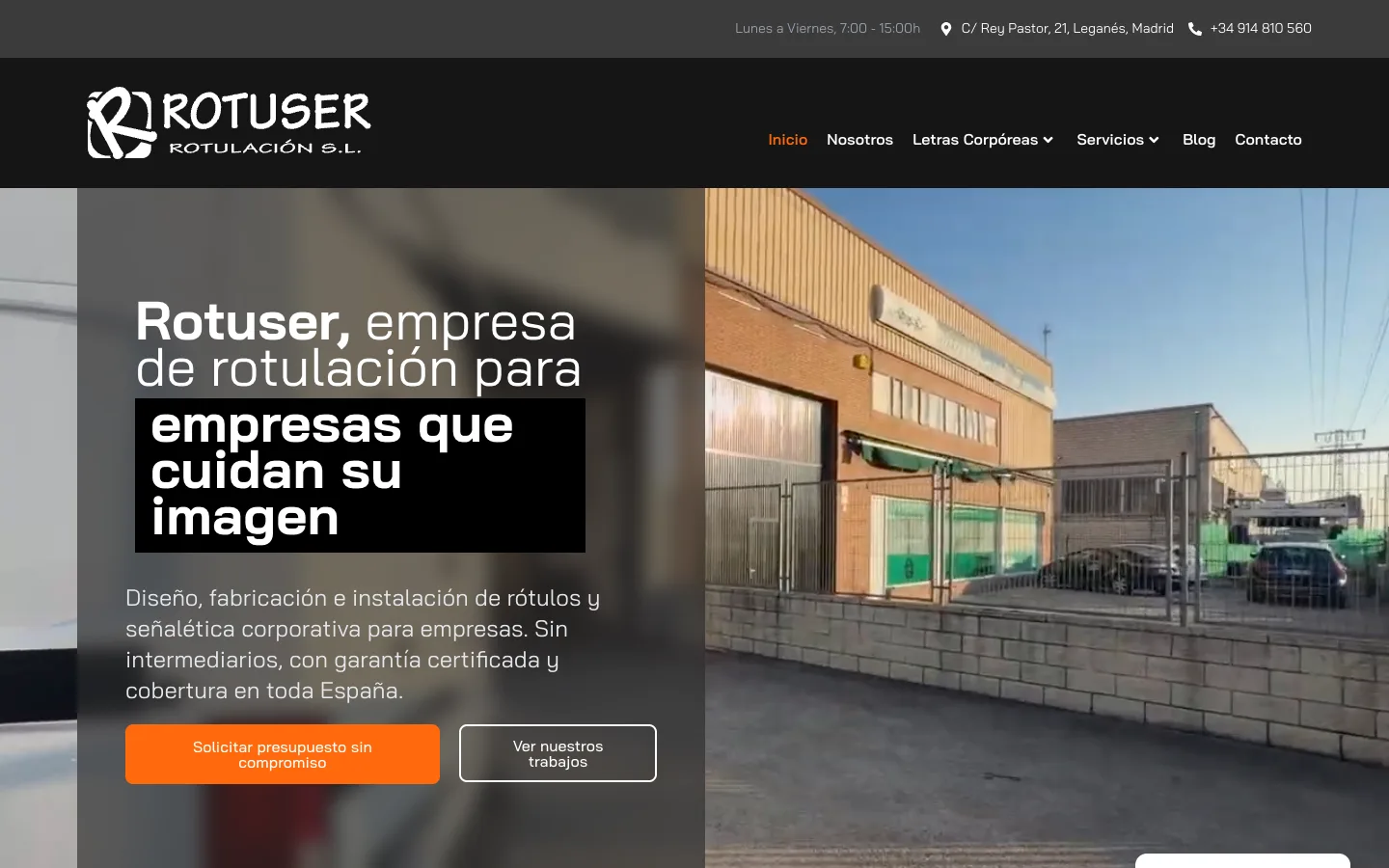 Portada de la web de Rotuser